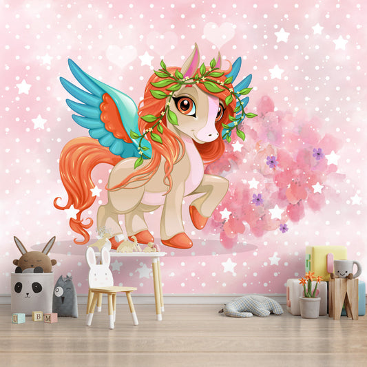 Unicorn Wallpaper for Girls Room Walls | Multiple Options