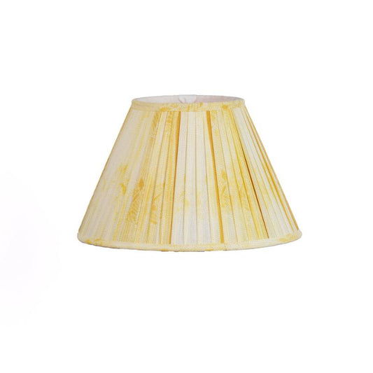 Lemony Yellow Shibori Pleated Empire Lampshade