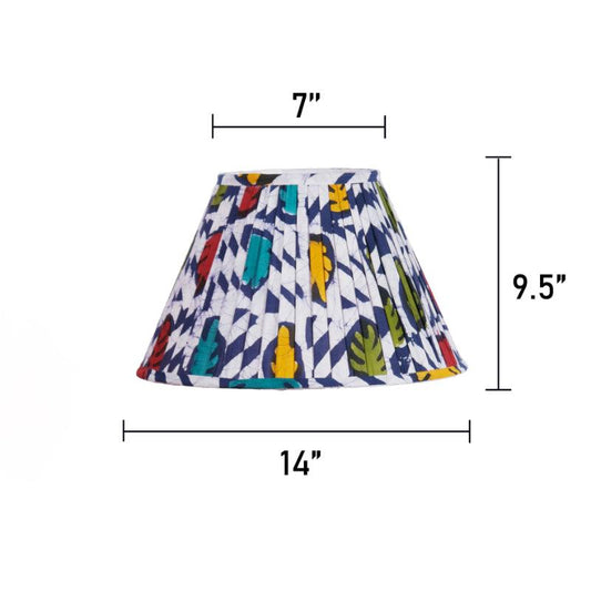 Multicolour Batik Pleated Empire Lampshade