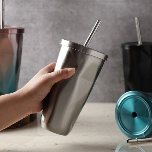 Stainless Steel Diamond SS Tumbler | Silver