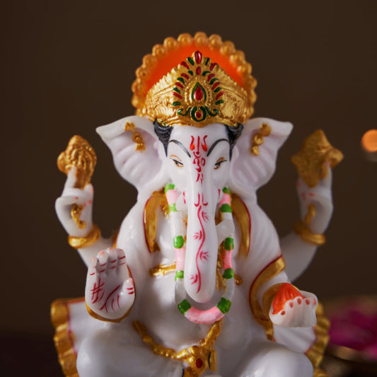 Marble Dust Lord Ganesha Idol