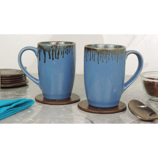 Blue & Brown Mugs | Set of 2