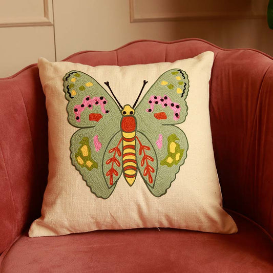 Butterfly Cushion Covers |  16x16 Inches | Set of 2