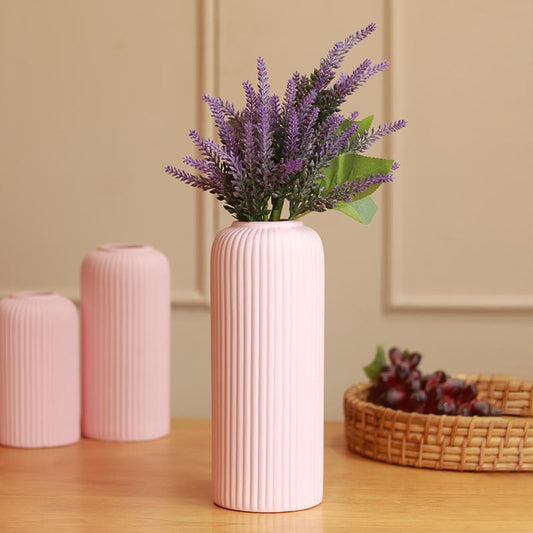 Modern Ceramic Flower Vase | Set Of 3 | Multiple Colors