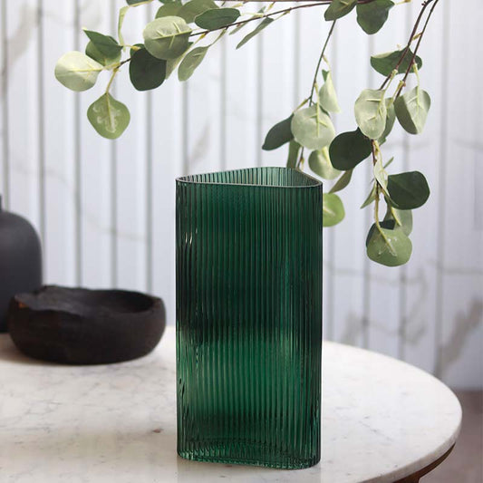 The Svelte Olive | Green Glass Vase