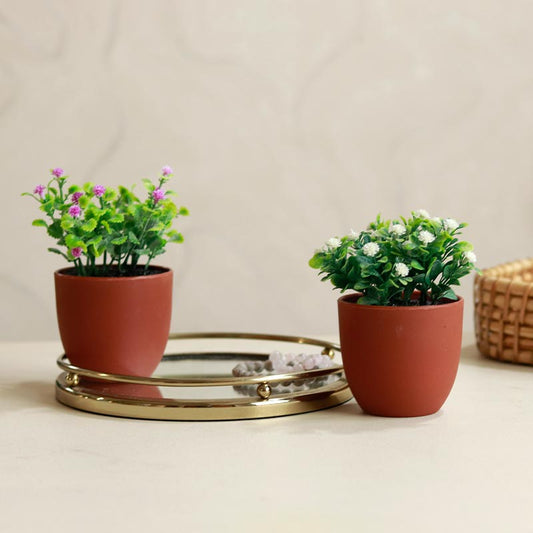 The Dainties | Set of 2 Small Artificial Plants | 6 inches each