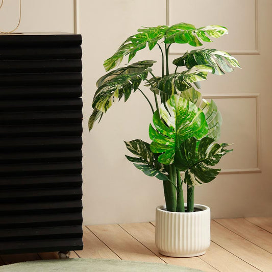 Artificial Variegated Monstera Plant | 4 ft