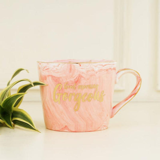 Bone China Pink Marble Finish Mug  |300ml | Multiple Colors