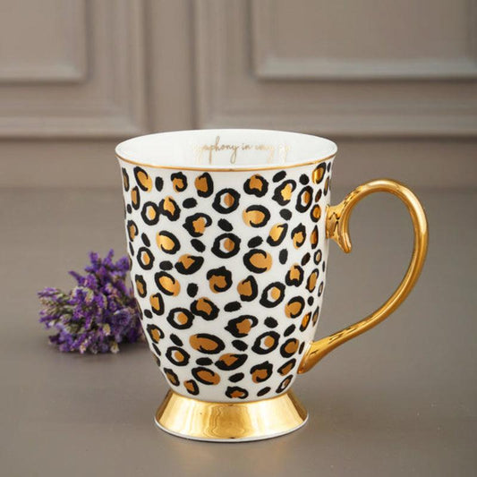 Cheetah Print New Bone China Mug | Multiple Colors