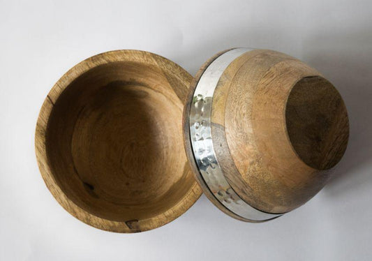 Hammered Nickel Nut Bowl