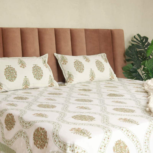 Elena Printed Cotton Bedding Set | Double Size