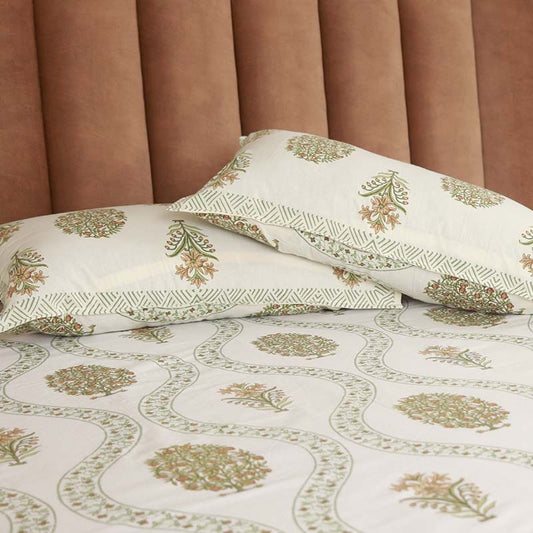 Elena Printed Cotton Bedding Set | Double Size