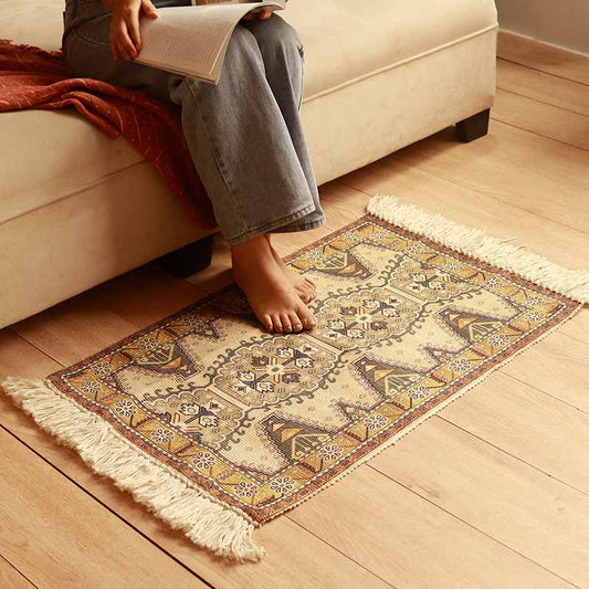 Mandala Dc Classic Printed Dhurrie | Floormat | 34x21 Inches