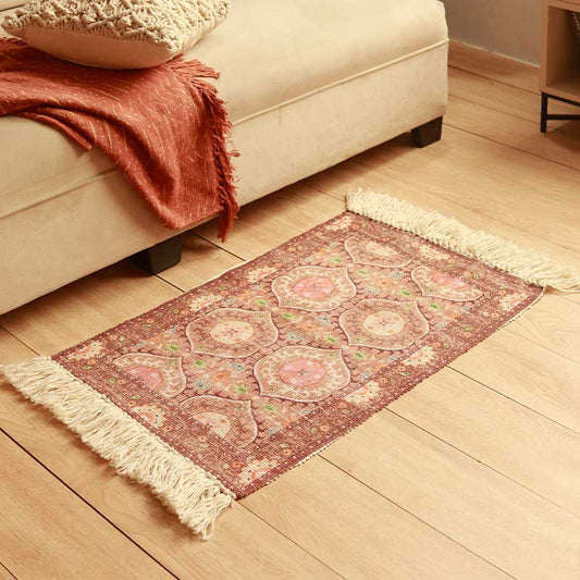 Cecilia Printed Dhurrie | Floormat | 34x21 Inches