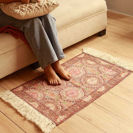 Cecilia Printed Dhurrie | Floormat | 34x21 Inches