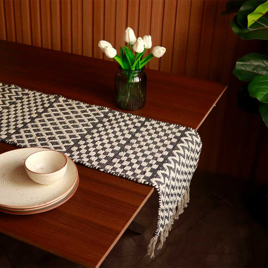 Multicolor Hand-loomed Cotton Runner | 72 x 13 Inches