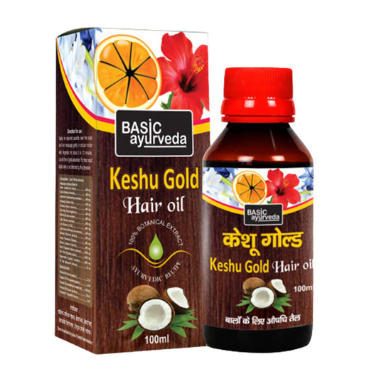 Basic Ayurveda Keshu Gold Hair Oil - 100 ml