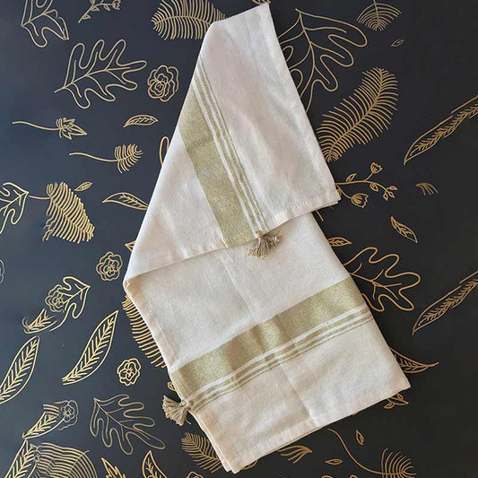 Metallic Off-white Table Napkin | Multiple Colors