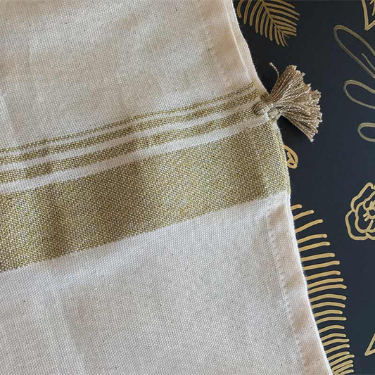 Metallic Off-white Table Napkin | Multiple Colors