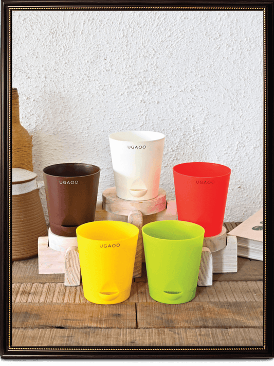 Krish Multicolour Self Watering Planter - Set of 5