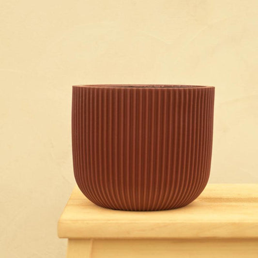 Ball Groove  Merlot Red Planter | Multiple Sizes