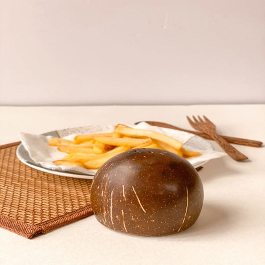 Salt & Pepper Coconut Shell Shakers | Set of 2