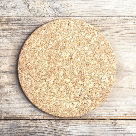 Round Heat Resistant Cork Trivets | Set of 2