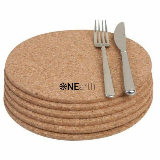 Round Heat Resistant Cork Trivets | Set of 2