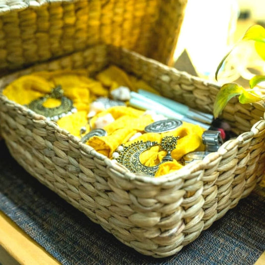 Water Reed Basket With Lid