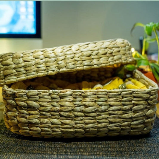 Water Reed Basket With Lid