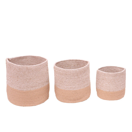 Dual Tone Jute Baskets | Multiple Sizes