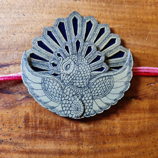 Dancing Peacock Rakhi | 2-layer
