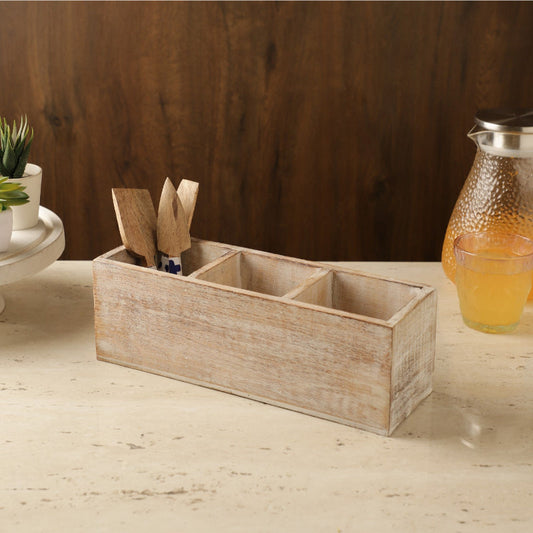 Wooden Cutlery Caddy | Multiple Colors