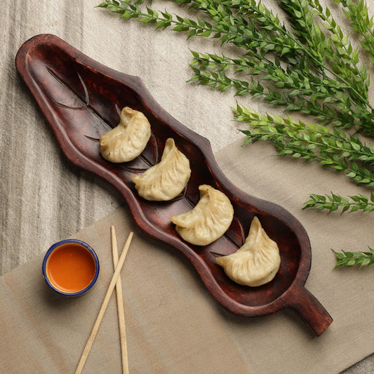 Wooden Leaf Platter | Multiple Colors