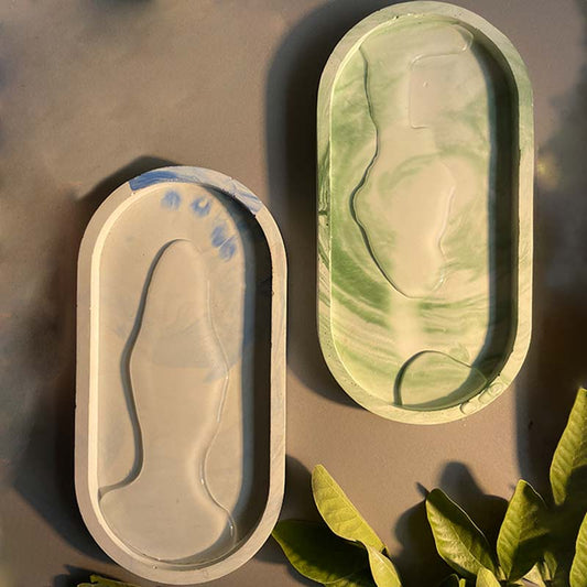 The Single Green Macha Ovoid Tray