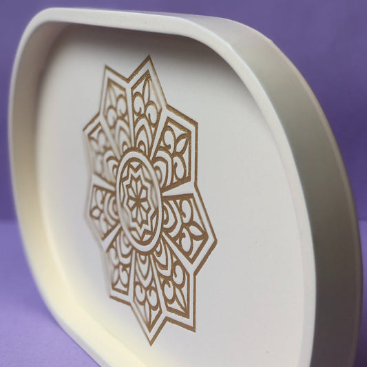 Ivory White Oval Tray | Multiple Sizes