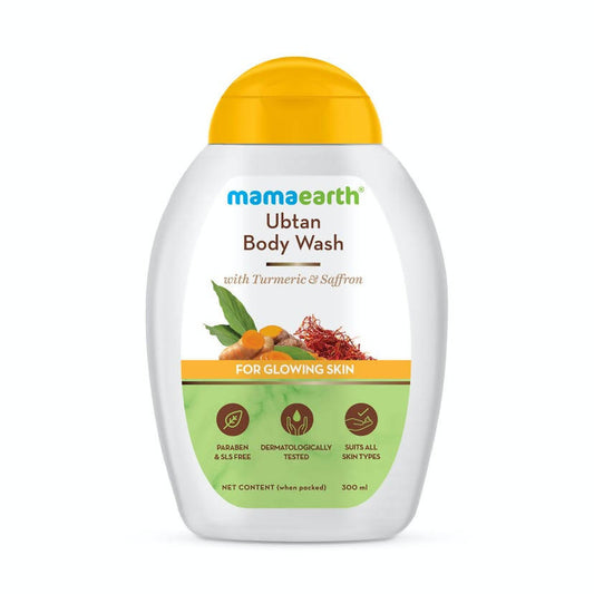 Mamaearth Ubtan Body Wash With Turmeric & Saffron for Glowing Skin - 300 ml