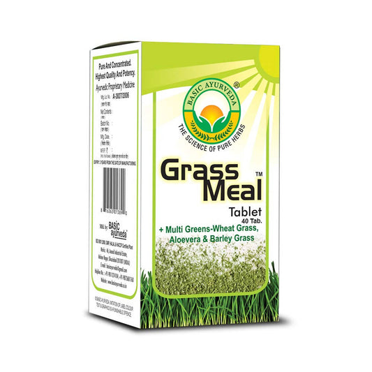 Basic Ayurveda Grass Meal Tablets - 40 Tablets