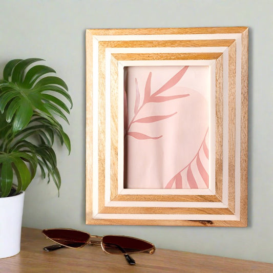 Wood and White Resin | Photo Frame