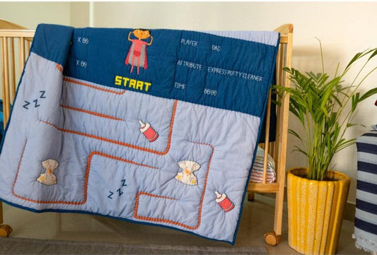 Player Dad Parenting Game Quilt