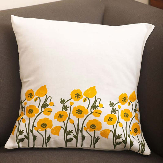 Bahaar Floral Cotton Cushion Cover | 20x20 inch