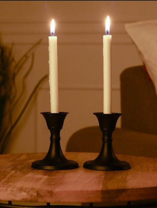 Metal Taper Candle Holder | Set of 2 | Multiple Colors