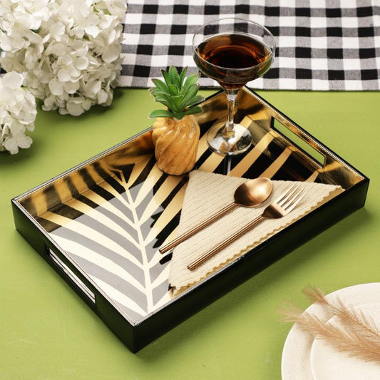 Palm Leaf Decorative Serving Tray