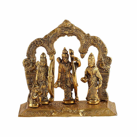 Lord Ram Darbar With Sita Laxman And Hanuman Ji Metal Showpiece