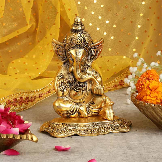 Lord Ganesha Idol Metal Showpiece