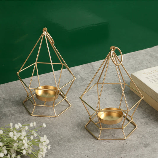 Gold Tealight Candle Holder | Set of 2