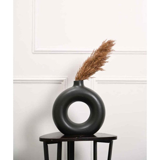 Donut Vase | 12 inches | Black, White