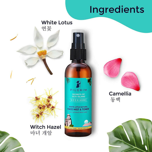 Pilgrim Korean Beauty White Lotus Refreshing Face Mist & Toner