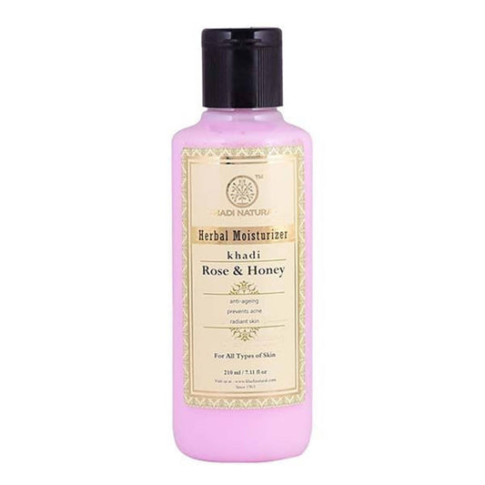Khadi Natural Rose & Honey Herbal Moisturizer - 210 ml