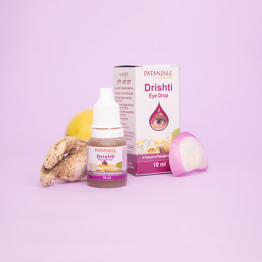 Lot De 5 Flacons De Gouttes Oculaires Patanjali Drishti 10ml - Soin Ayurvédique Naturel, Péremption 2028